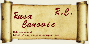 Rusa Čanović vizit kartica